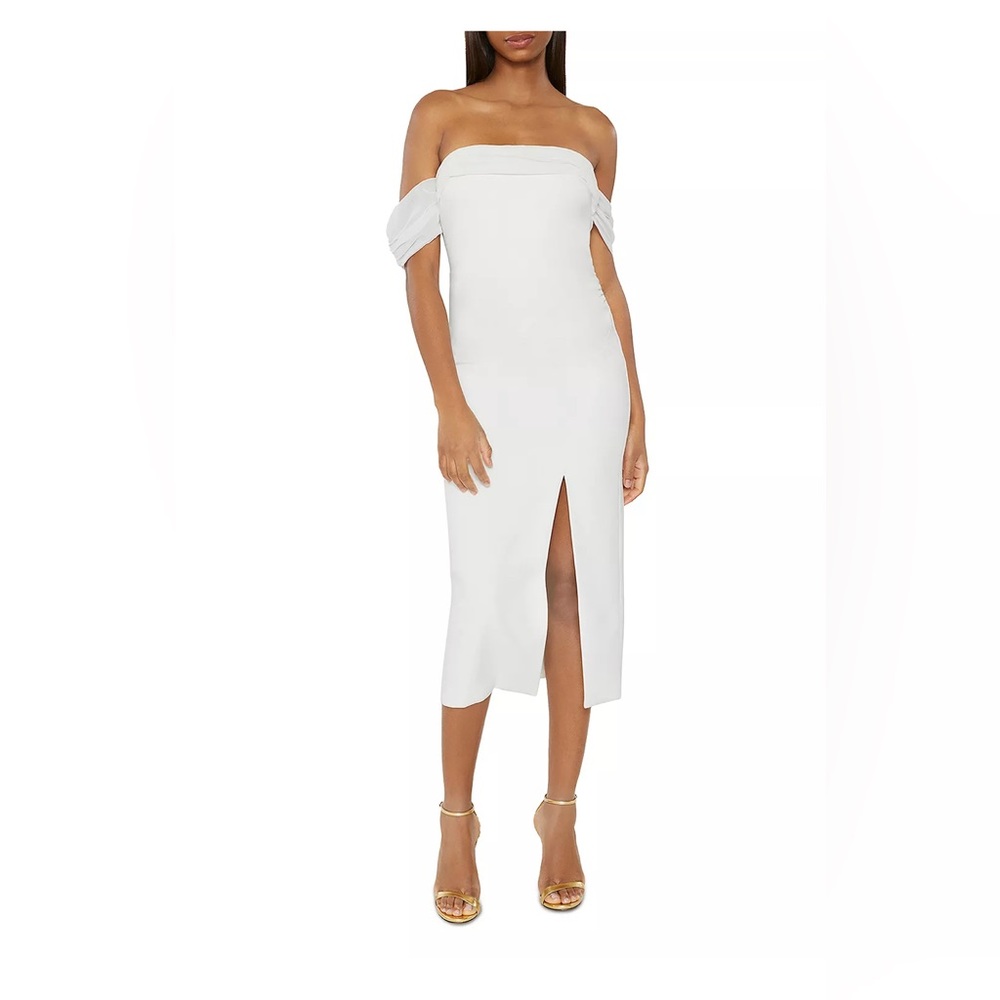 Beautiful Likely Brand White Midi Dress (Size 6). Perfect for Brides!